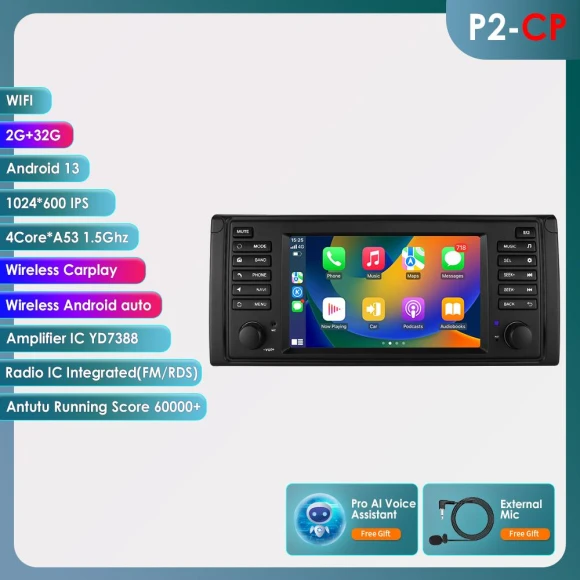 Intelligent Voice Control AI 2 DIN Android Car Radio — Car Infotainment System, Hizpo