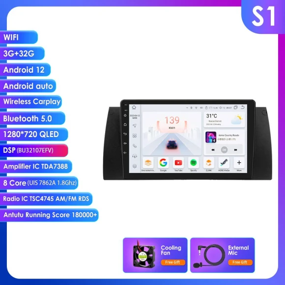 Multimedia Video Player Navigation GPS Android 13 Stereo — Car Infotainment System, Hizpo