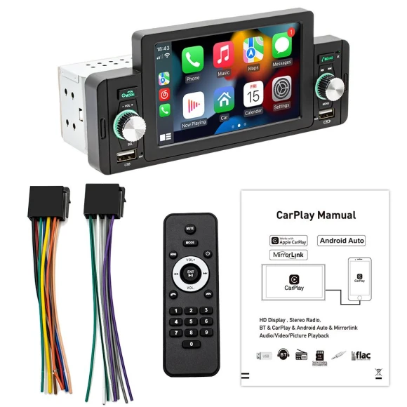 Single DIN 5 Inch Multimedia Player — Car Infotainment System, Tautoparts