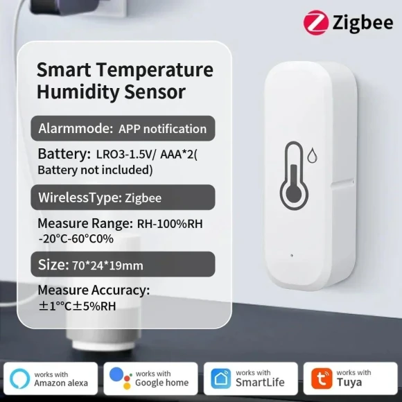 Temperature and Humidity Sensor — Humidifier, Tuya