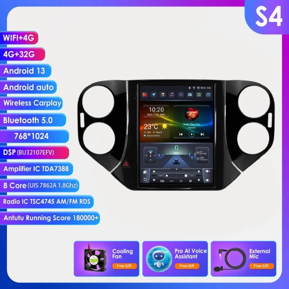 Tesla Style 2Din Android 13 Car Radio with 9.7-inch Display — Car Infotainment System, Hizpo