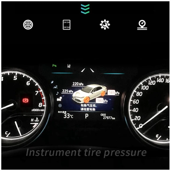 Tire Pressure Monitoring System with Digital LCD Display and Security Alarm — TPMS, Automotivefield