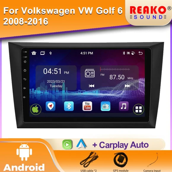 Wireless CarPlay Android Auto Radio — Car Infotainment System, Reakosound