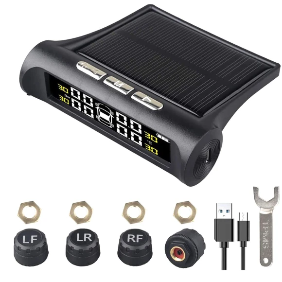 Wireless Tire Pressure Monitoring System with Solar Power — TPMS, COOKING-MALL