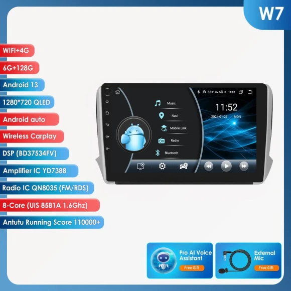4G Android 10.1 Multimedia Car Stereo System — Car Infotainment System, OSSURET
