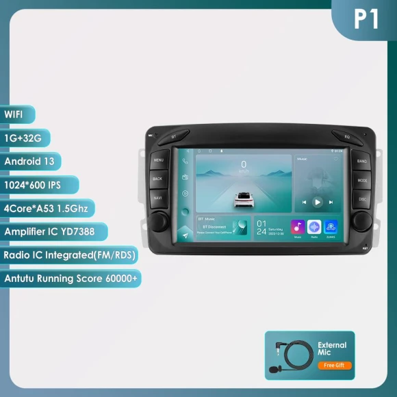 7-inch RDS Intelligent AI System Wireless CarPlay Android Auto Radio — Car Infotainment System, Hizpo