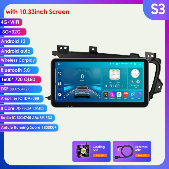 Android 4G-LTE Multimedia Video Player with Navigation and CarPlay — Car Infotainment System, Hizpo