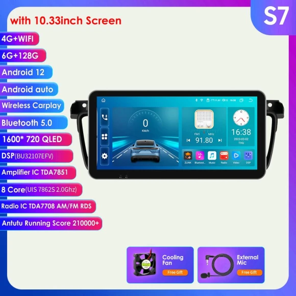 Android Car Stereo with GPS Navigation and CarPlay — Car Infotainment System, Hizpo