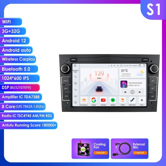 Android Car Stereo with Wireless CarPlay and DSP — Car Infotainment System, Hizpo