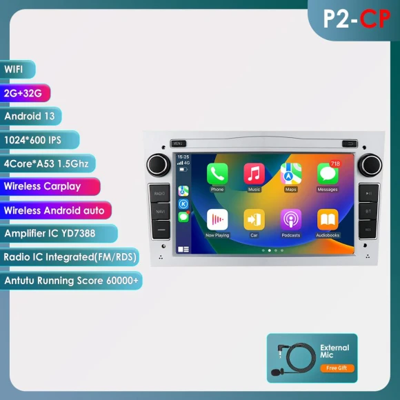 Android Car Stereo with Wireless CarPlay and DSP — Car Infotainment System, Hizpo