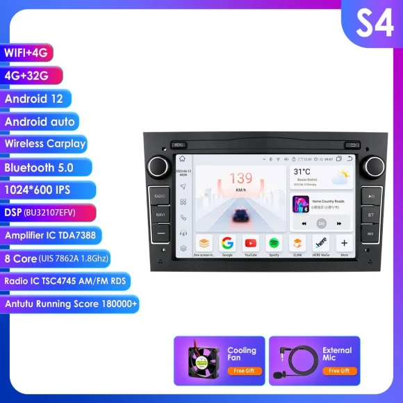 Android Car Stereo with Wireless CarPlay and DSP — Car Infotainment System, Hizpo