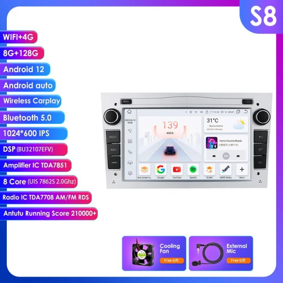 Android Car Stereo with Wireless CarPlay and DSP — Car Infotainment System, Hizpo