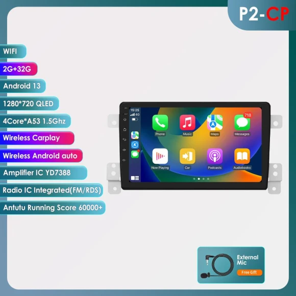 Android Multimedia Player with CarPlay Navigation — Car Infotainment System, Hizpo