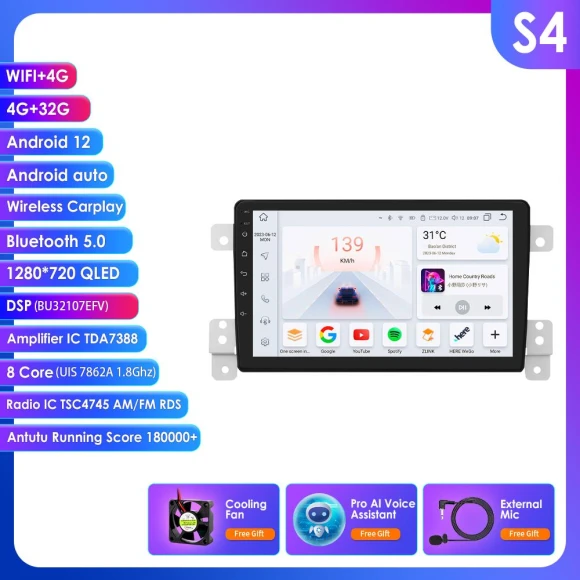 Android Multimedia Player with Navigation and CarPlay — Car Infotainment System, Hizpo