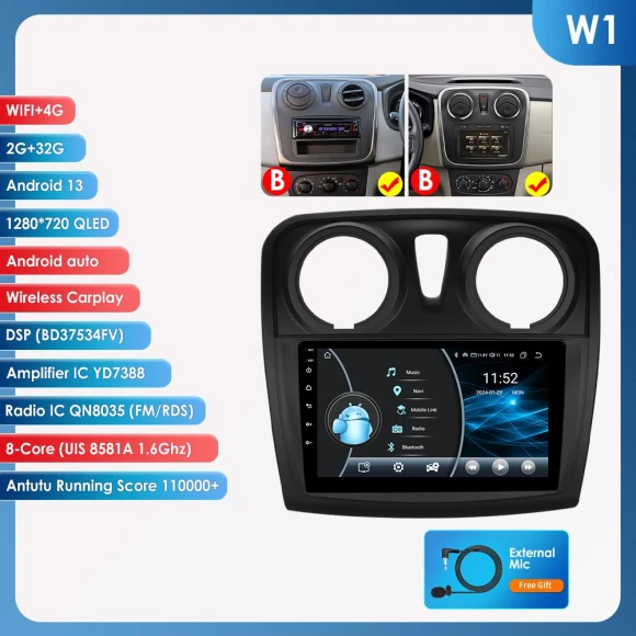 Car Multimedia Player with GPS and Intelligent Screen — Car Infotainment System, OSSURET