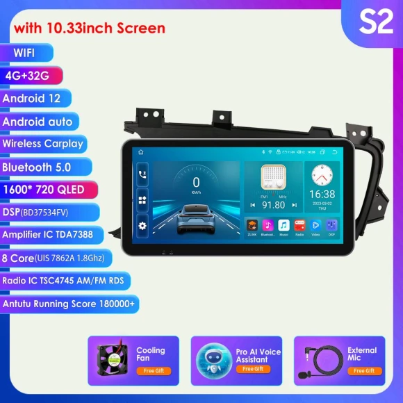 Car Multimedia System with Android, 4G-LTE, Navigation, and CarPlay — Car Infotainment System, Hizpo