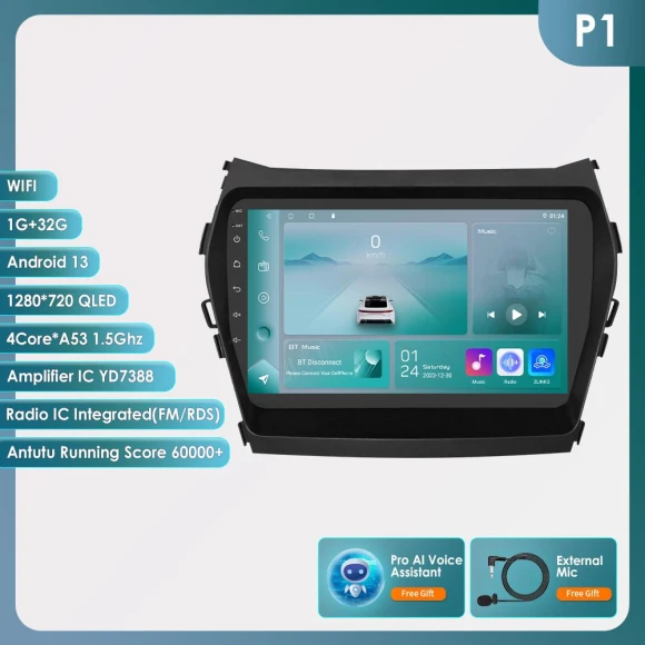 Carplay 4G-LTE 2 Din Android 12 Car Multimedia Video Player — Car Infotainment System, Hizpo