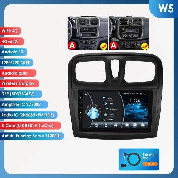 CarPlay and Android 13 Multimedia Video Player GPS 2DIN Car Stereo — Car Infotainment System, OSSURET