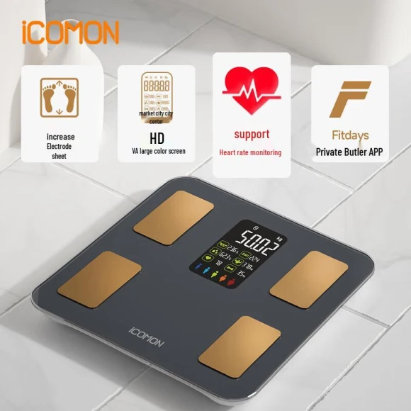 Smart Body Fat Scale with Heart Rate Monitor — Smart Scale, ICOMON
