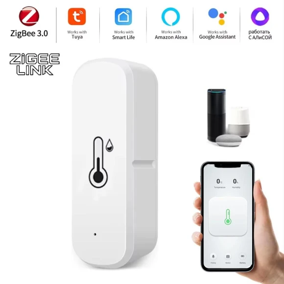 Smart Temperature and Humidity Sensor — Humidifier, Tuya