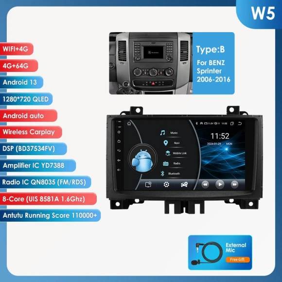 Wireless Carplay Android Auto Multimedia GPS Autoradio with 360 Cam — Car Infotainment System, OSSURET