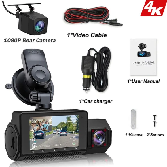 4K Dash Cam with GPS and WiFi — Dash Cam, LIAESMART