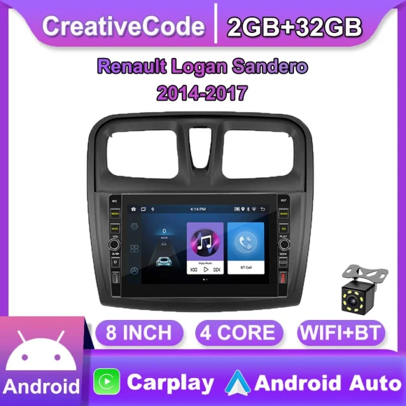 8-inch Android Car Stereo with CarPlay, Radio, Video, Multimedia, GPS Player — Car Infotainment System, CreativeCode