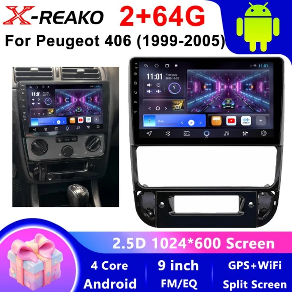 Android OS Car Multimedia Stereo Player with GPS Navigation, DSP, CarPlay, WiFi — Car Infotainment System, X-REAKO
