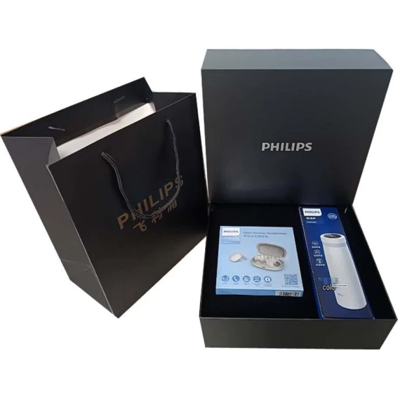 Bluetooth Earphone and Smart Thermos Gift Set — Smart Water Bottle, Philips