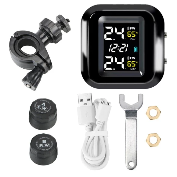 Motorcycle Tire Pressure and Temperature Monitor — TPMS, A Auto Parts Mall