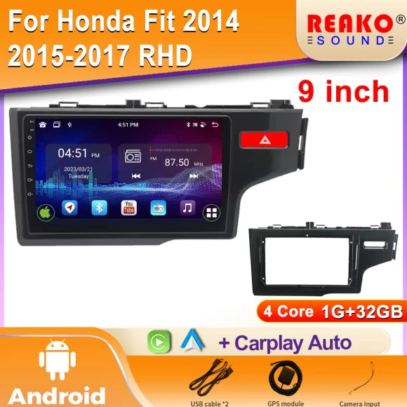 2K Android Car Radio with Bluetooth, 4G GPS, CarPlay, Multimedia Video Player — Car Infotainment System, Reakosound