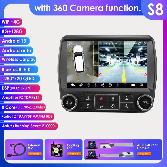 4G CarPlay Android Auto Stereo for Chevrolet Camaro 2010-2015 — Car Infotainment System, Hizpo