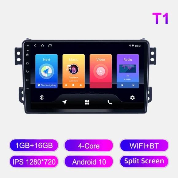Android Auto CarPlay Multimedia Player with GPS Navigation, Bluetooth, and WiFi — Car Infotainment System, GHLHS