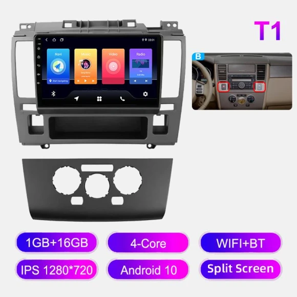 Android Auto CarPlay Multimedia Player with GPS Navigation, Bluetooth, and WiFi — Car Infotainment System, GHLHS
