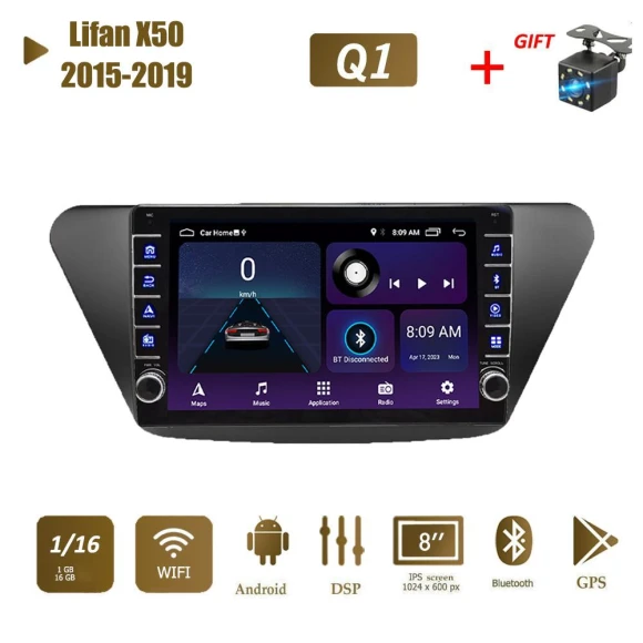 Car Multimedia Player with Android Button, Navigation, GPS, Stereo — Car Infotainment System, Lifan