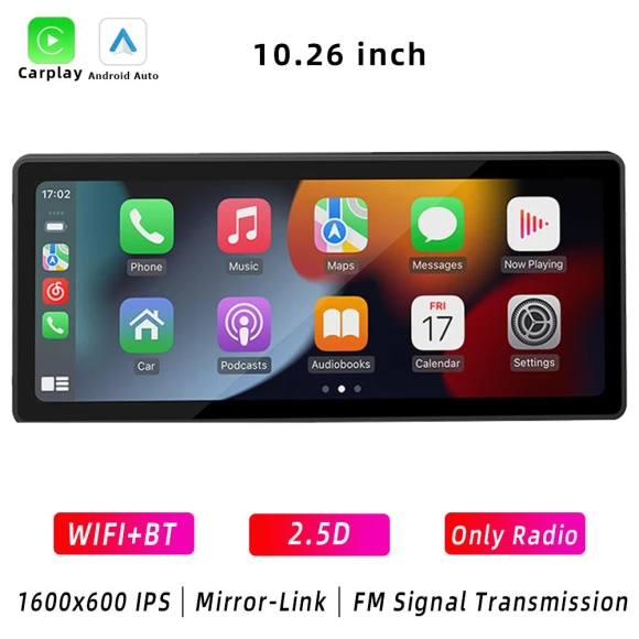 Car Multimedia Player with CarPlay and Android Auto — Car Infotainment System, Auto Launcher