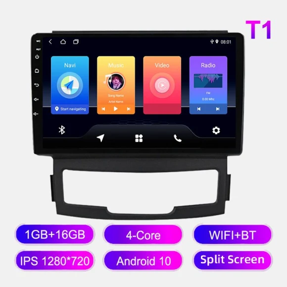 Car Multimedia Player with GPS Navigation — Car Infotainment System, GHLHS
