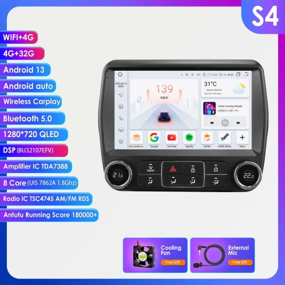 Car Stereo with CarPlay and Android Auto — Car Infotainment System, Hizpo