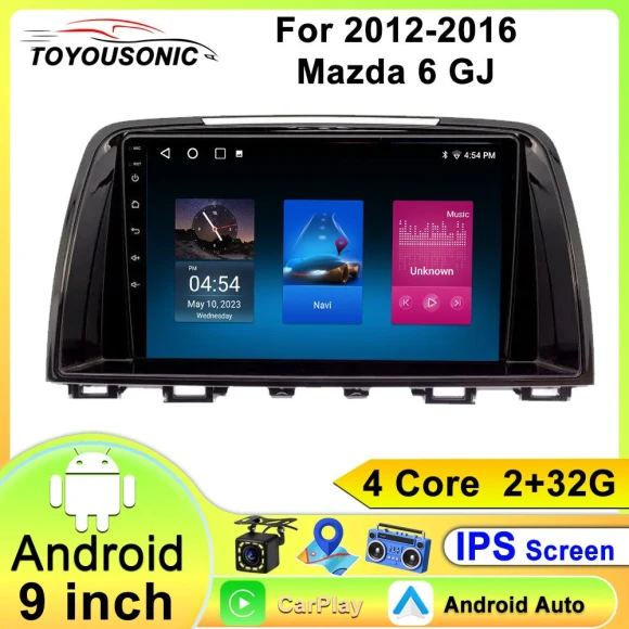 Car Video Player with GPS Navigation and CarPlay — Car Infotainment System, ToyousoniC