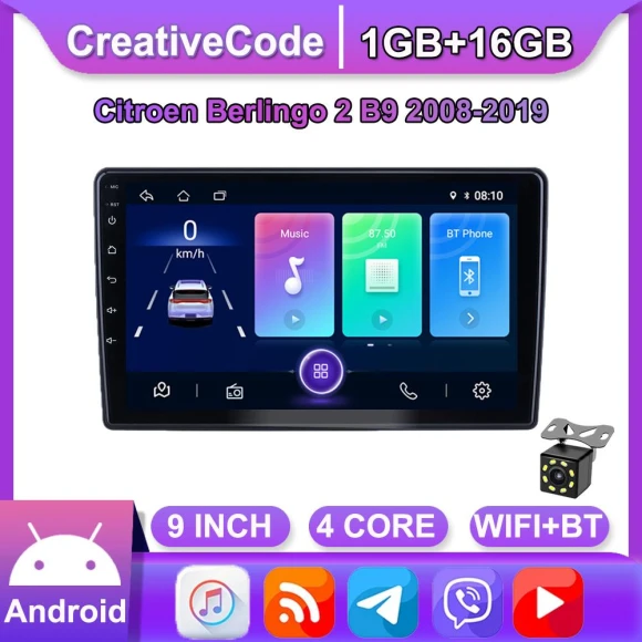 Carplay Multimedia Video Player with GPS Navigation and WIFI — Car Infotainment System, CreativeCode