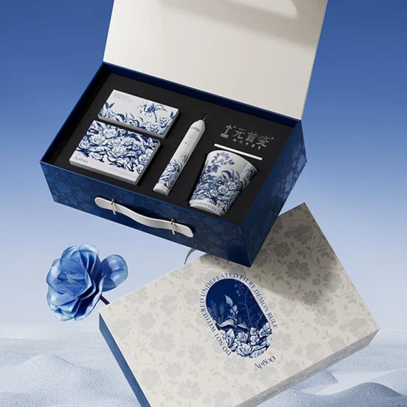 President Porcelain Blue & White Sonic Electric Toothbrush — Electric Toothbrush, Apiyoo