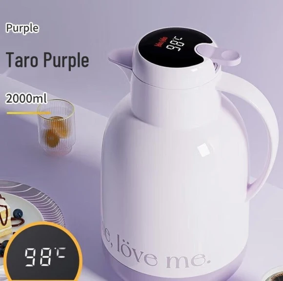 Smart Digital Display Glass-Lined Insulated Thermos — Smart Water Bottle, JEKO&JEKO