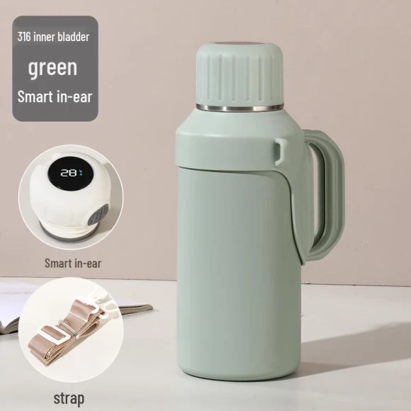 Smart Folding Handle Insulated Bottle — Smart Water Bottle, Shangqi