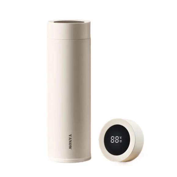 Smart Insulated Ceramic Liner Thermos with LED Display — Smart Water Bottle, Vanow