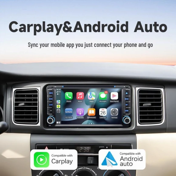 Wireless Navigation CarPlay and DVD Bluetooth System with Rear View Camera — Car Infotainment System, GearUp AutoMoto
