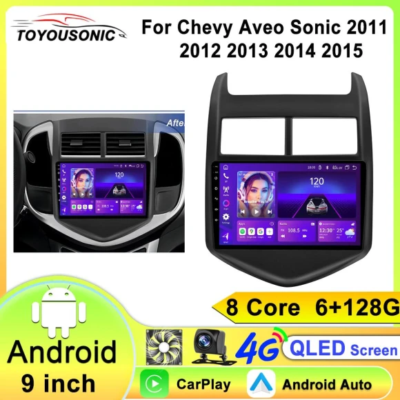 2 Din Android Car Multimedia Player with CarPlay, Auto GPS Navigation, and WiFi — Car Infotainment System, ToyousoniC