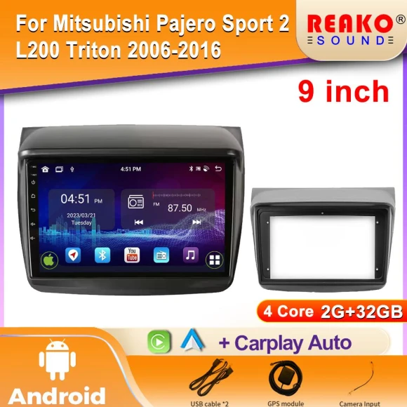 Android Car Radio with Video Player, GPS, 4G, and CarPlay — Car Infotainment System, Reakosound
