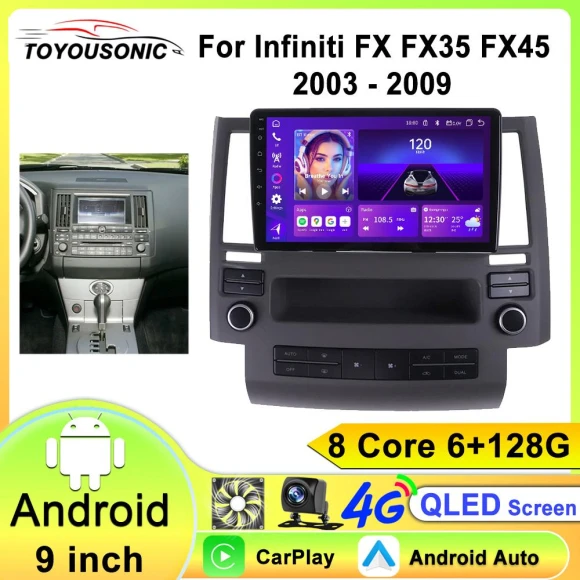 Car Radio Player with Android 13, Navigation, Audio, CarPlay, WiFi, GPS, Bluetooth — Car Infotainment System, ToyousoniC