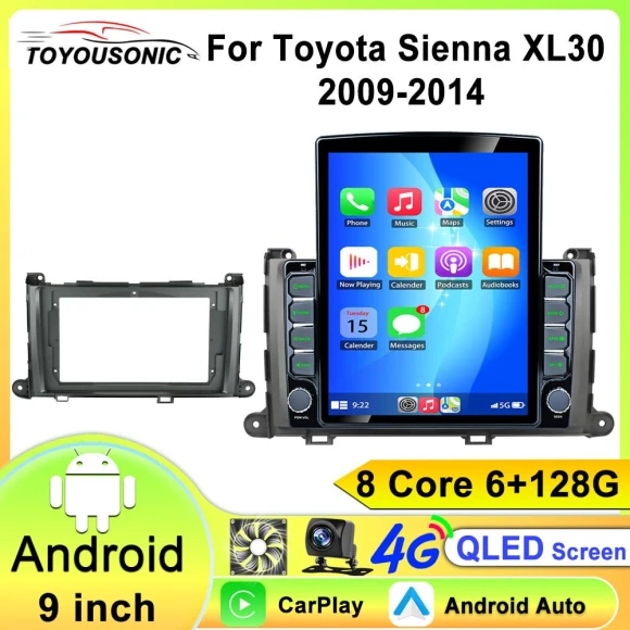 Car Stereo Head Unit with Android 13, CarPlay, GPS, and Multimedia Player — Car Infotainment System, ToyousoniC