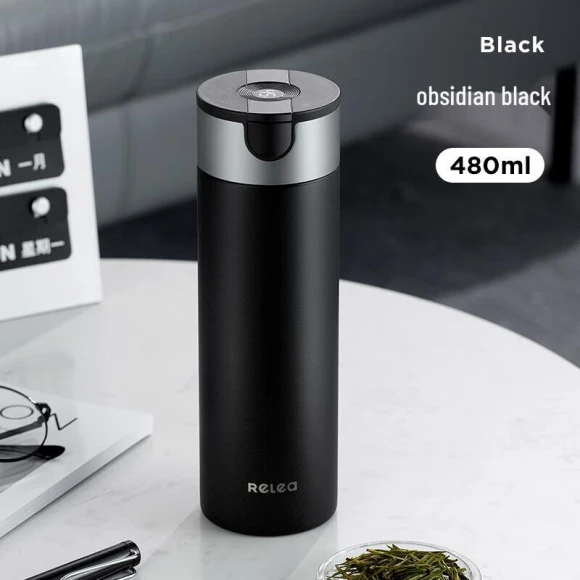 Insulated Digital Display Mug — Smart Water Bottle, Bio-Living